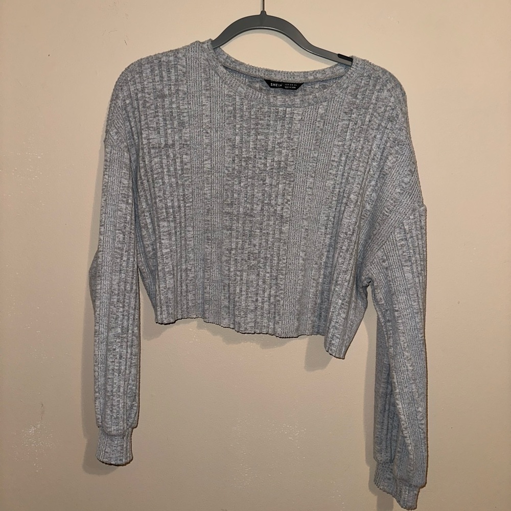 Shein | Gray Crop Sweater | Size: M